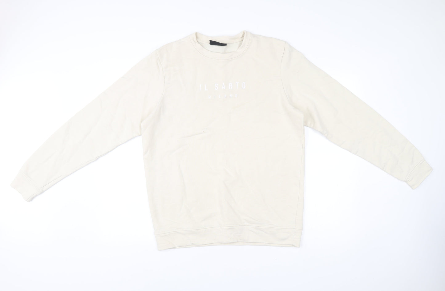 IL SARTO Mens Beige L Sweatshirt Pullover Crew Neck Long Sleeve