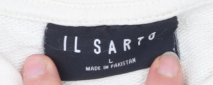 IL SARTO Mens Beige L Sweatshirt Pullover Crew Neck Long Sleeve