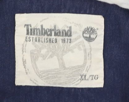 Timberland Men’s Multicoloured XL Rugby Stripe Collared Pullover Sweatshirt