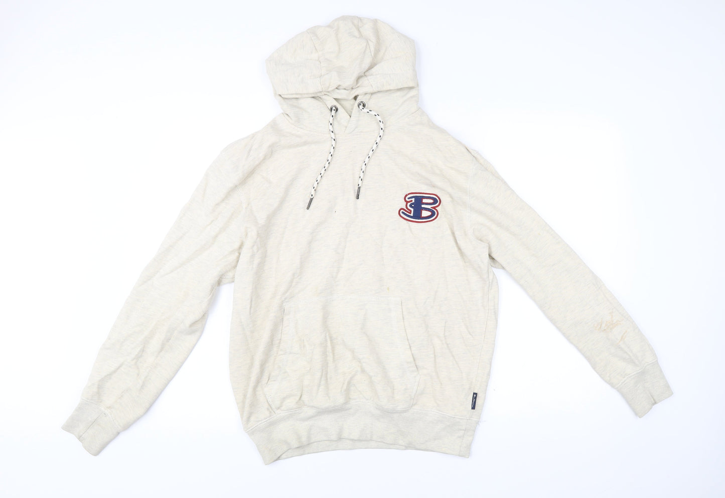 Mens UK Size L Ben Sherman Beige Pullover Hoodie