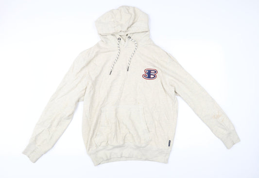 Mens UK Size L Ben Sherman Beige Pullover Hoodie