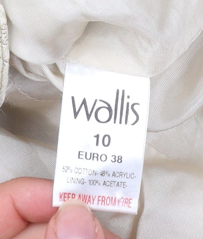 Wallis Women’s Ivory Floral Jacquard Blazer Jacket Size 10