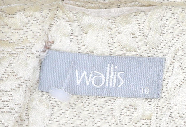 Wallis Women’s Ivory Floral Jacquard Blazer Jacket Size 10