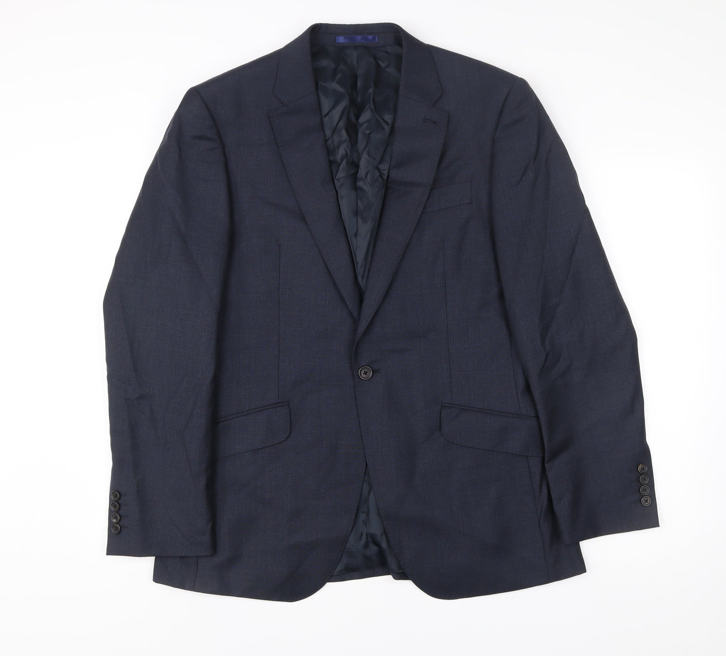 Next Italia Men’s Blue Wool Blazer Jacket Size 40 Regular Classic Fit