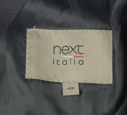 Next Italia Men’s Blue Wool Blazer Jacket Size 40 Regular Classic Fit