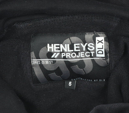 Mens UK Size L Henleys Black Pullover Hoodie