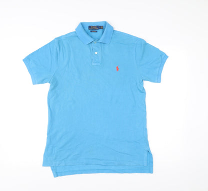 Ralph Lauren Men’s Blue Polo Shirt S Slim Fit Short Sleeve Cotton