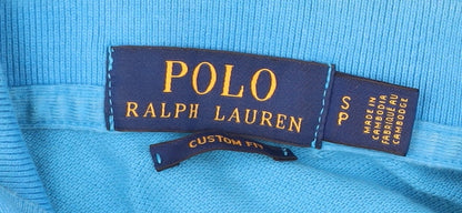 Ralph Lauren Men’s Blue Polo Shirt S Slim Fit Short Sleeve Cotton