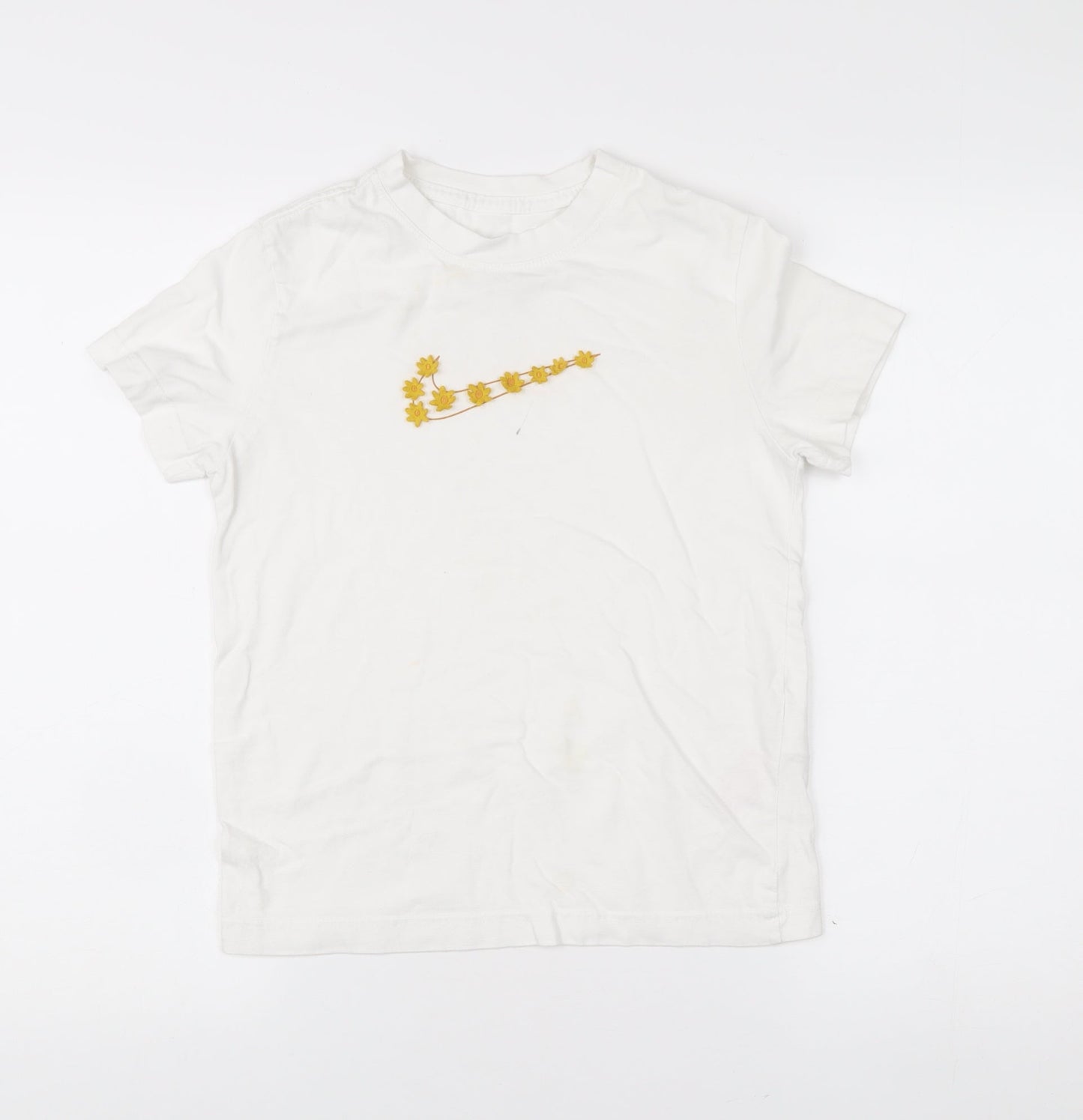 Womens UK Size S Nike White Basic T-Shirt