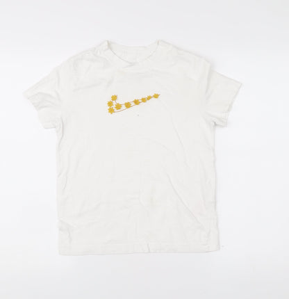 Womens UK Size S Nike White Basic T-Shirt
