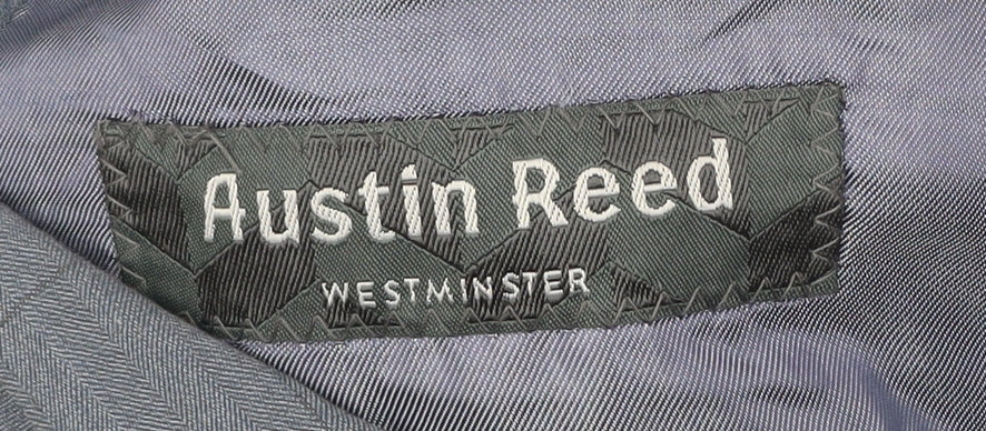 Austin Reed Men Blue 38 Jacket Blazer Check Wool Cotton