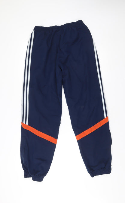 Adidas Men’s Blue Track Pants L Quick Dry Elastic Waist Sportswear