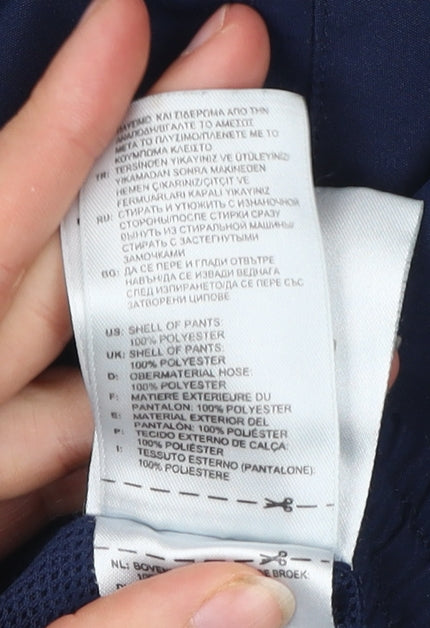 Adidas Men’s Blue Track Pants L Quick Dry Elastic Waist Sportswear