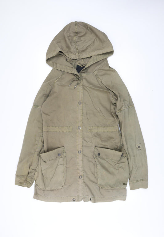 Womens UK Size S Bench Green Parka Coat