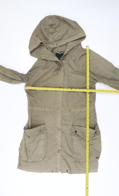 Womens UK Size S Bench Green Parka Coat