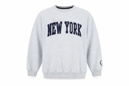 New York Popular Mens Grey Sweatshirt L Crew Neck Pullover Logo