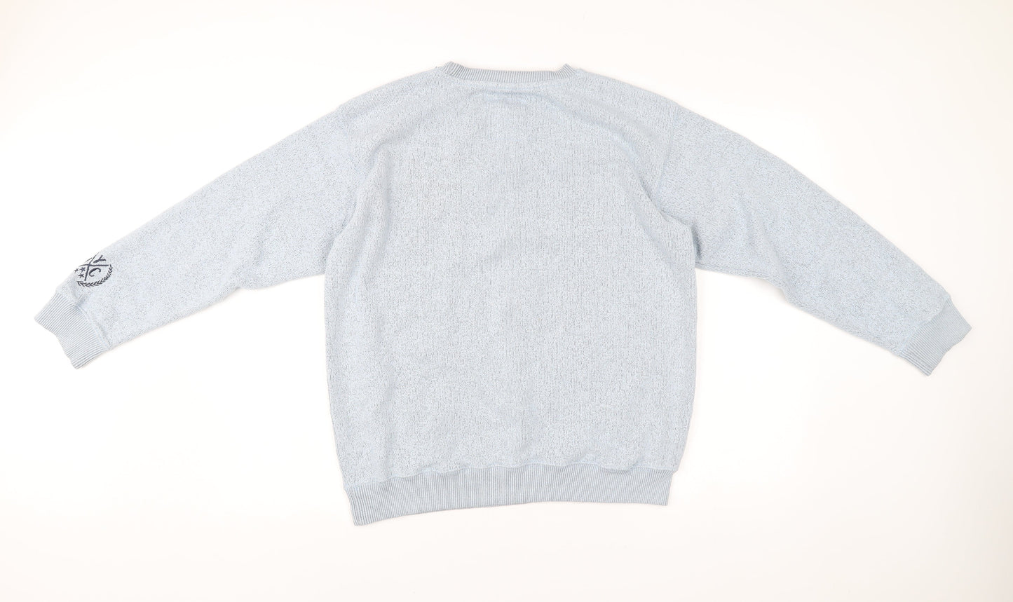 New York Popular Mens Grey Sweatshirt L Crew Neck Pullover Logo