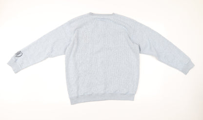 New York Popular Mens Grey Sweatshirt L Crew Neck Pullover Logo