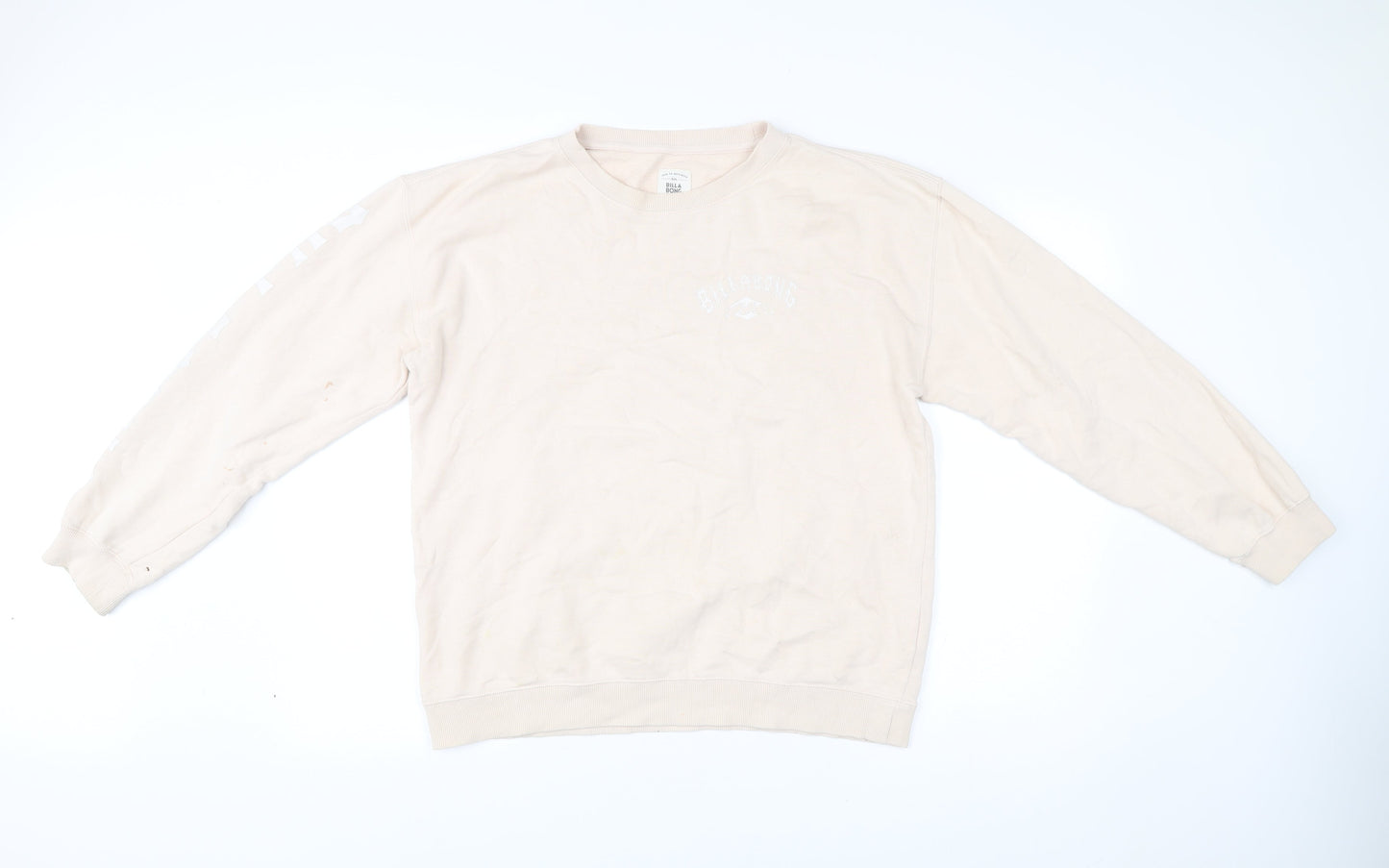 Mens UK Size S Billabong Beige Pullover Sweatshirt