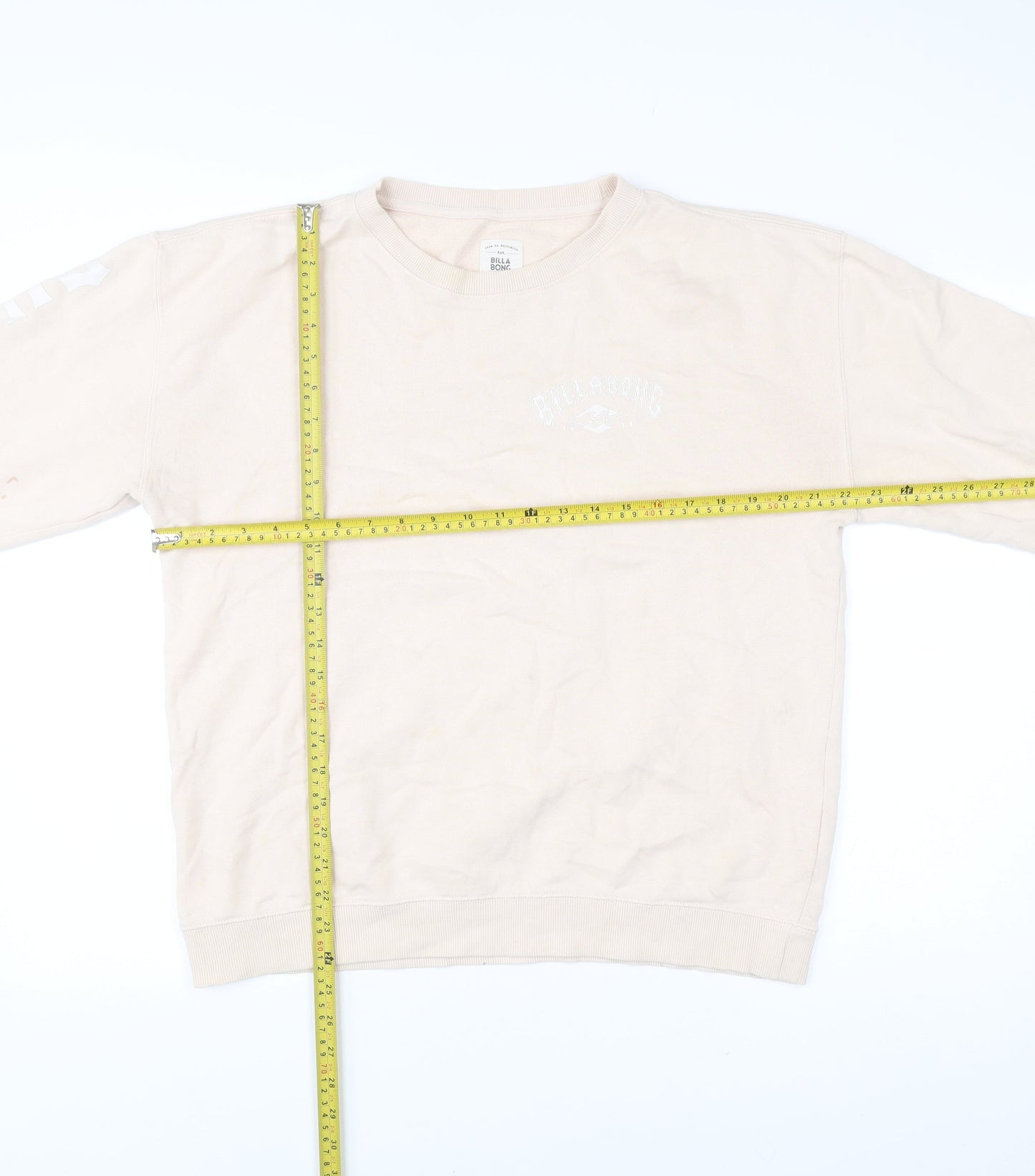Mens UK Size S Billabong Beige Pullover Sweatshirt