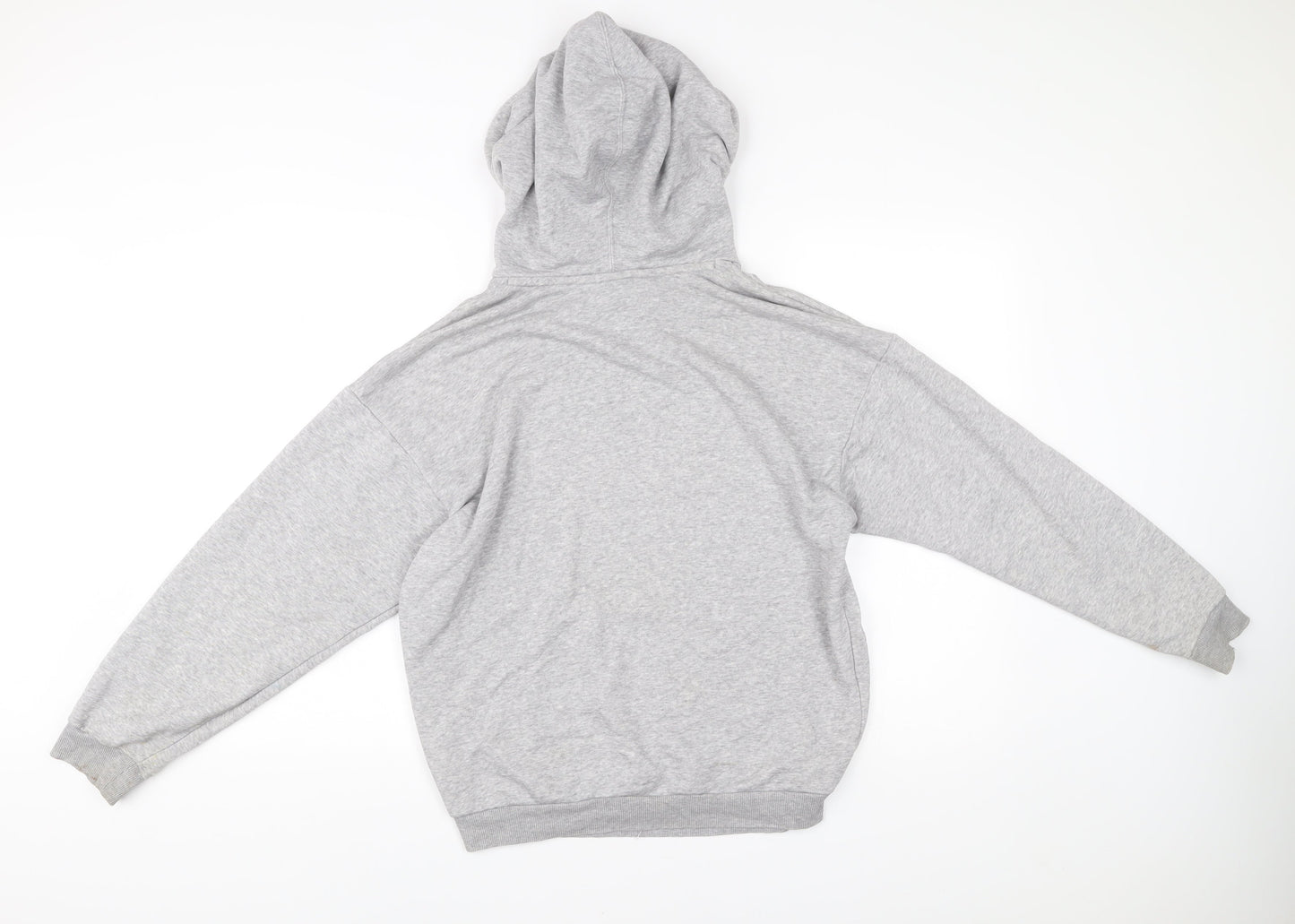 Adidas Womens Grey XS Pullover Hoodie Sweatshirt Logo Raglan