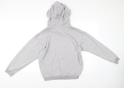 Adidas Womens Grey XS Pullover Hoodie Sweatshirt Logo Raglan