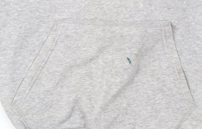 Adidas Womens Grey XS Pullover Hoodie Sweatshirt Logo Raglan