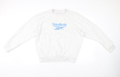 Mens UK Size M Reebok Grey Pullover Sweatshirt