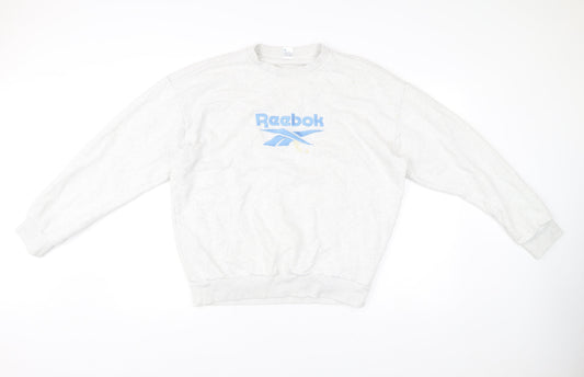 Mens UK Size M Reebok Grey Pullover Sweatshirt