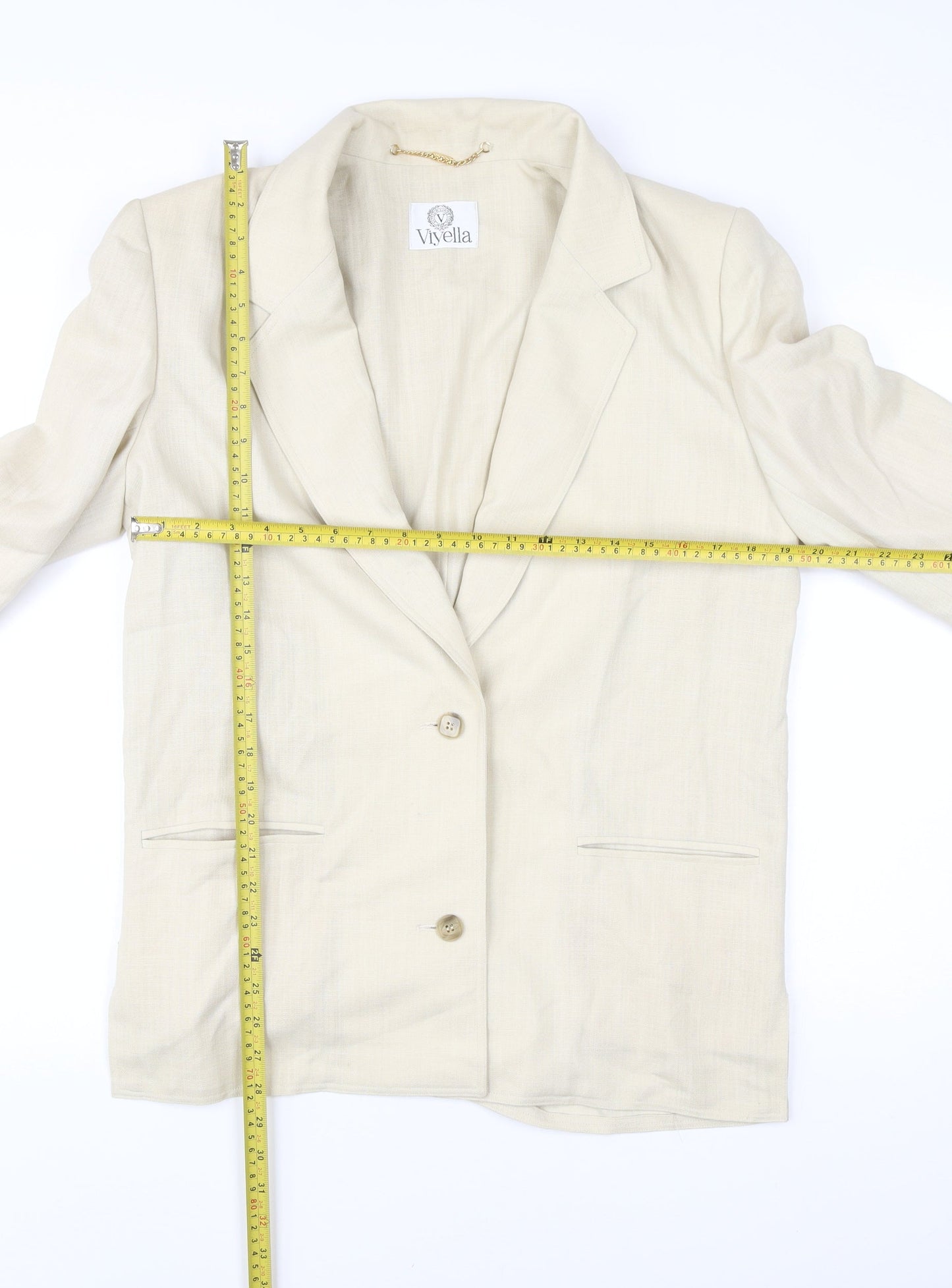 Viyella Women’s Beige Angora Blend Blazer Jacket UK 10 Classic Fit