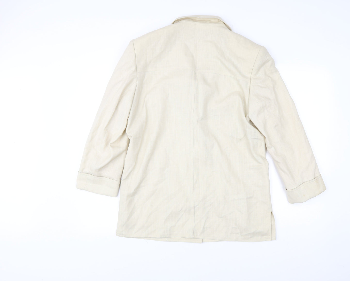 Viyella Women’s Beige Angora Blend Blazer Jacket UK 10 Classic Fit