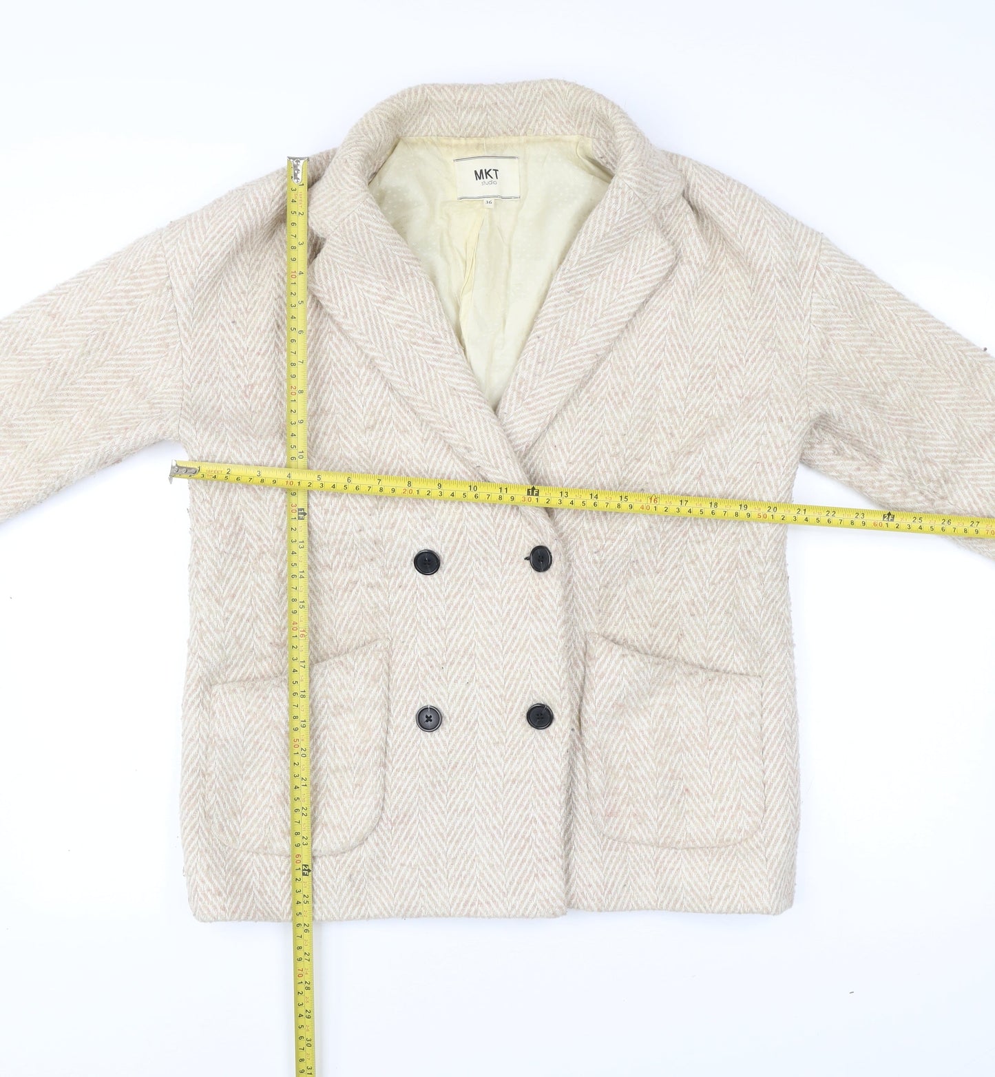 Unisex Adults UK Size 36 MKT Studio Beige Basic Jacket