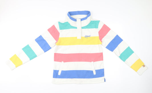Animal Womens Multicoloured Stripe Henley Sweatshirt Size 10