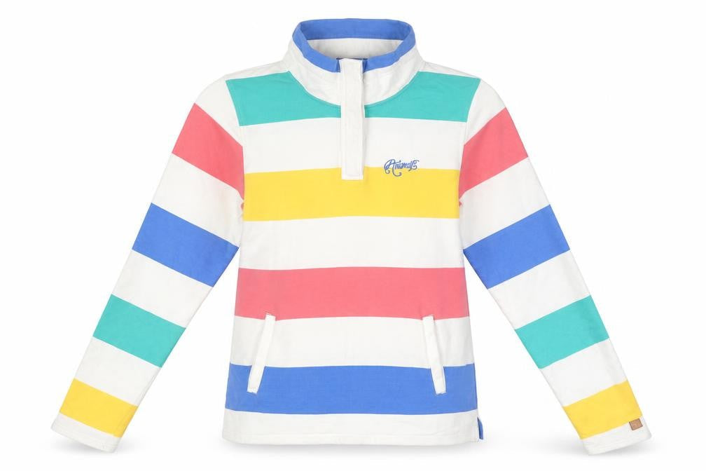 Womens UK Size 10 Animal Multicoloured Henley Sweatshirt