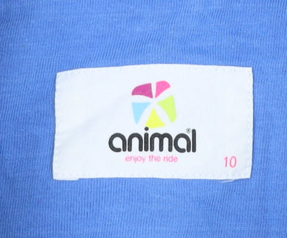 Animal Womens Multicoloured Stripe Henley Sweatshirt Size 10