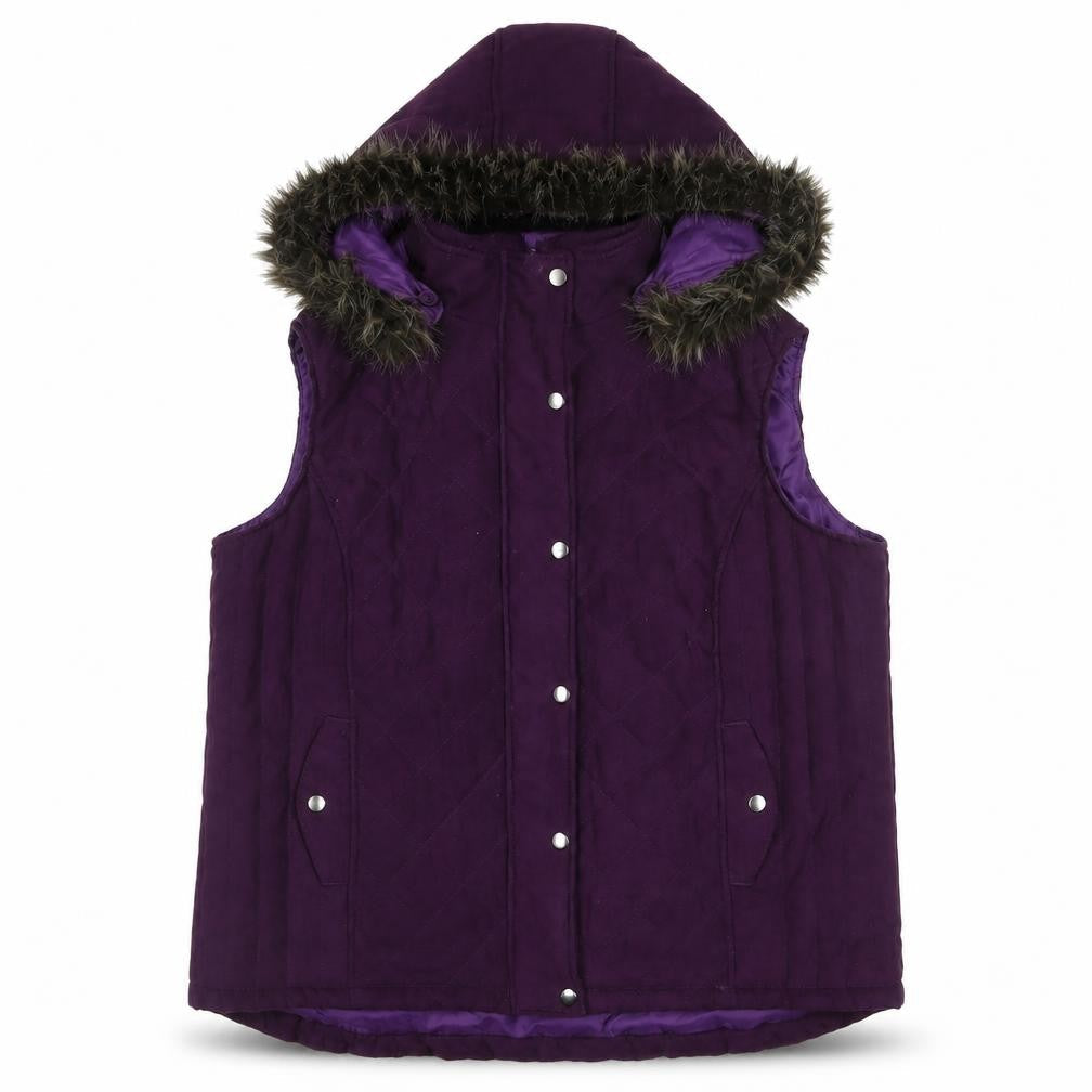 Womens UK Size XL EWM Purple Quilted Coat