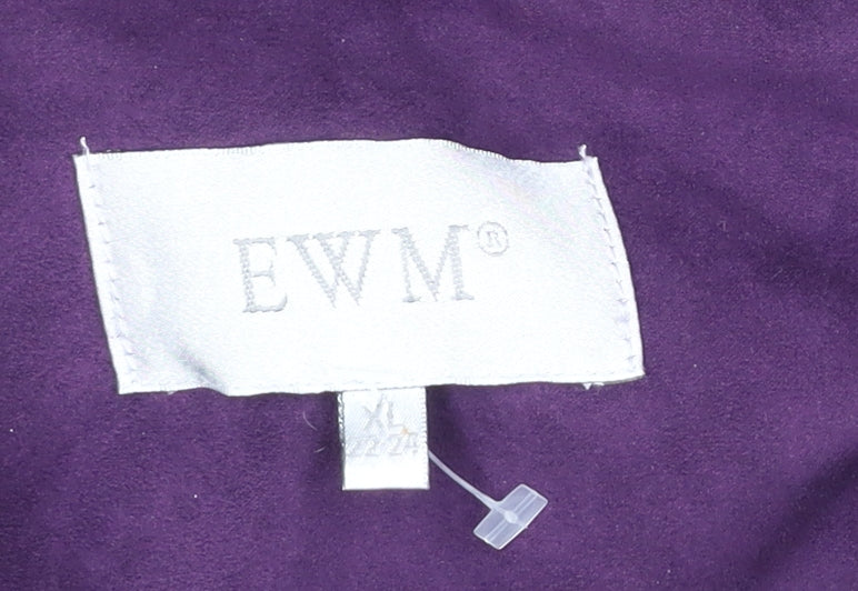 Womens UK Size XL EWM Purple Quilted Coat