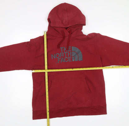 The North Face Mens Red Pullover Hoodie L Logo Graphic