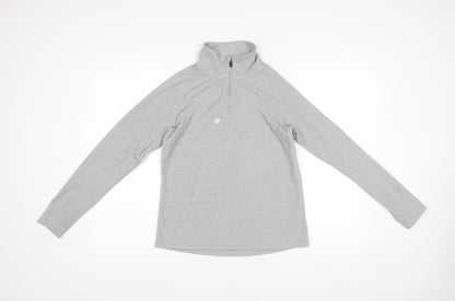 Trespass Women’s Grey 1/2 Zip Hoodie UK 10 Polyester Outdoor