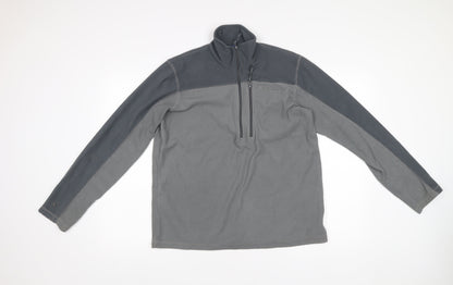 Mens UK Size S Mountain Warehouse Grey 1/2 Zip Sweatshirt