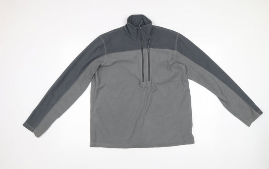 Mens UK Size S Mountain Warehouse Grey 1/2 Zip Sweatshirt