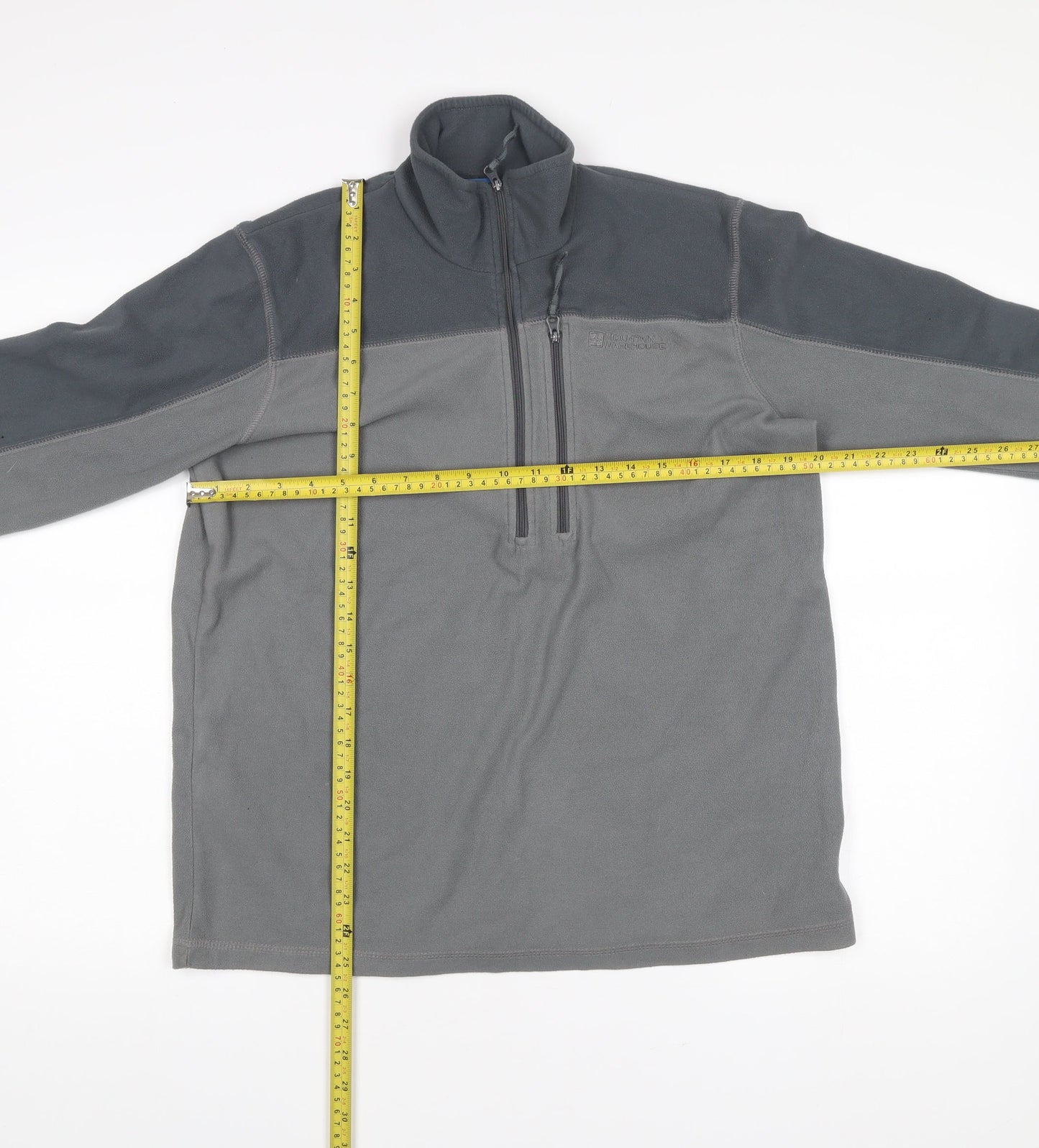Mens UK Size S Mountain Warehouse Grey 1/2 Zip Sweatshirt