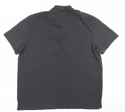 Next Men’s Grey Polo Shirt 2XL Regular Fit Cotton Blend