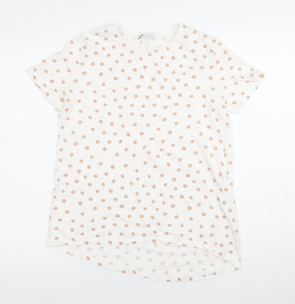 Womens UK Size S Zara White Basic T-Shirt