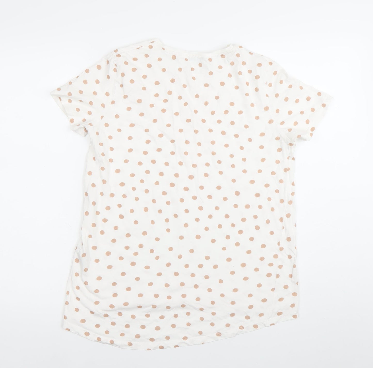 Womens UK Size S Zara White Basic T-Shirt