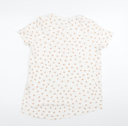 Womens UK Size S Zara White Basic T-Shirt