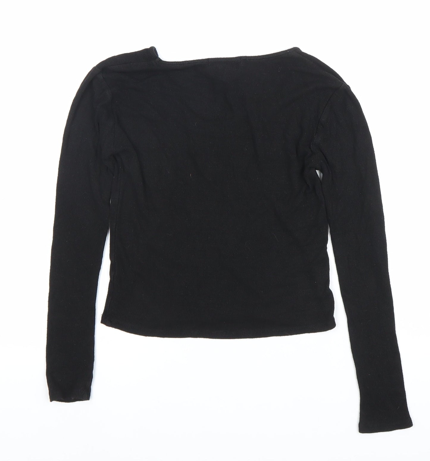 Womens UK Size S FOREVER 21 Black Basic T-Shirt