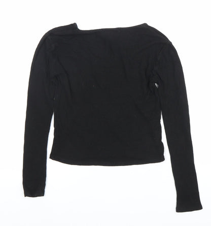 Womens UK Size S FOREVER 21 Black Basic T-Shirt