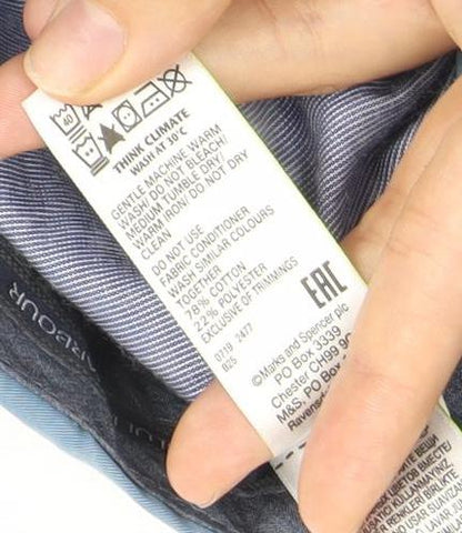 Marks and Spencer Men’s Blue 36L Chino Trousers Cotton Blend