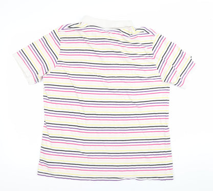 Urban Spirit Mens Multicoloured Striped Polo Shirt L Cotton